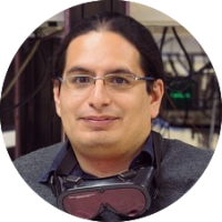 Headshot photo of Dr. Eden Figueroa, Associate Professor and Quantum Information Technology Research Leader in the Department of Physics and Astronomy at Stony Brook University.